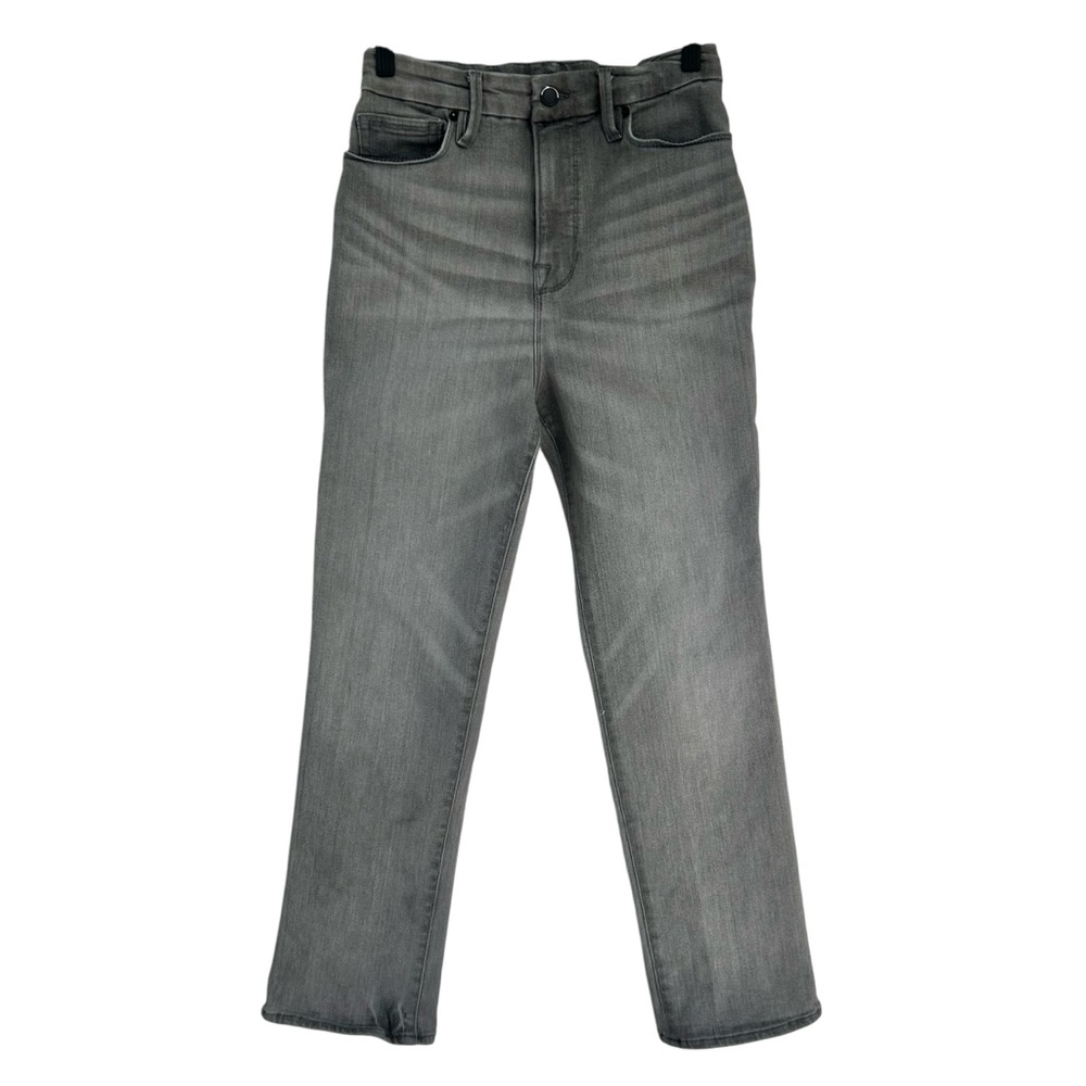 GOOD AMERICAN Good Curve Straight Black 336 Super High Rise Jeans 6/28